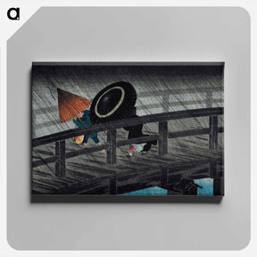 アートパネル-Rain on Izumi Bridge - 高橋 宏明 Canvas.