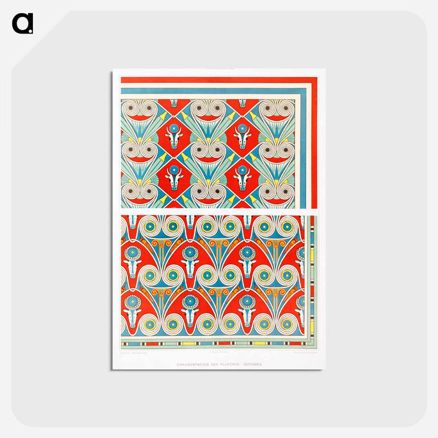 アートポストカード-Ceiling Ornamentation: Bucrania
 - エジプト美術史 Postcard.
