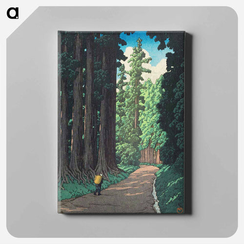 Nikkō Kaidō, woodblock print - 川瀬 巴水 Canvas.