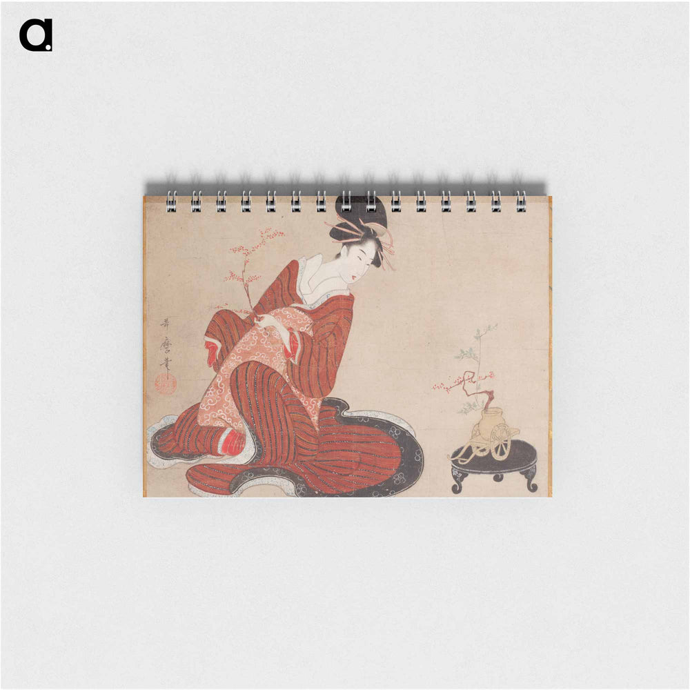 Woman Making a Flower Arrangement - 喜多川 歌麿 Memo.