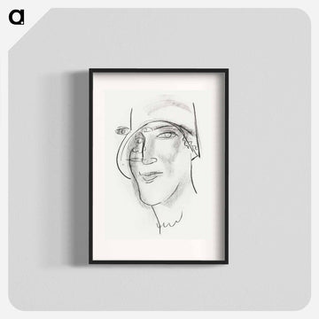 Woman's head and face drawing by Leo Gestel - Leo Gestel Poster.