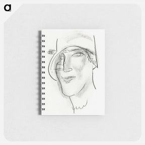 アートメモ帳-Woman's head and face drawing by Leo Gestel - レオ ヘステル Memo.