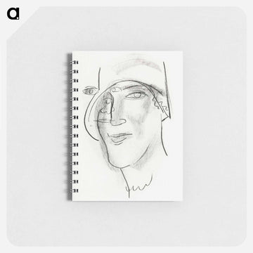 Woman's head and face drawing by Leo Gestel - レオ ヘステル Memo.