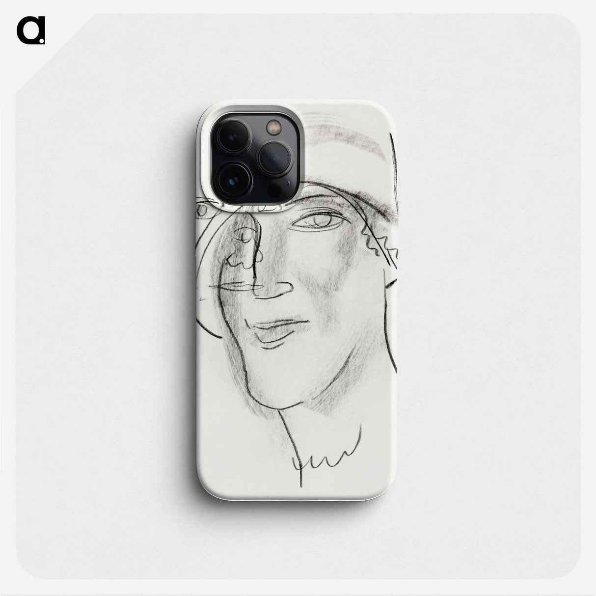 Woman's head and face drawing by Leo Gestel - レオ ゲステル Phone Case.