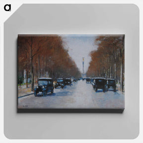 アートパネル-Tiergartenallee mit Siegessäule - レッサー ユリィ Canvas.