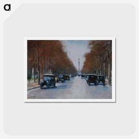 アートポストカード-Tiergartenallee mit Siegessäule - レッサー ユリィ Postcard.