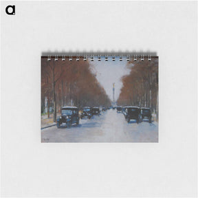 アートメモ帳-Tiergartenallee mit Siegessäule - レッサー ユリィ Memo.