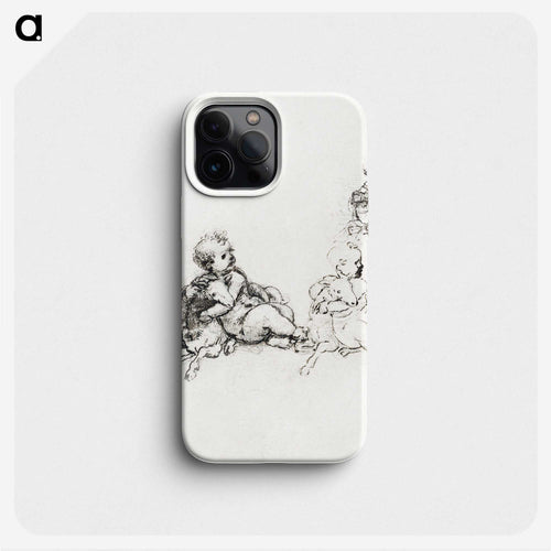 子羊を抱く幼子キリストのための習作 - レオナルド ダ ヴィンチ Phone Case.