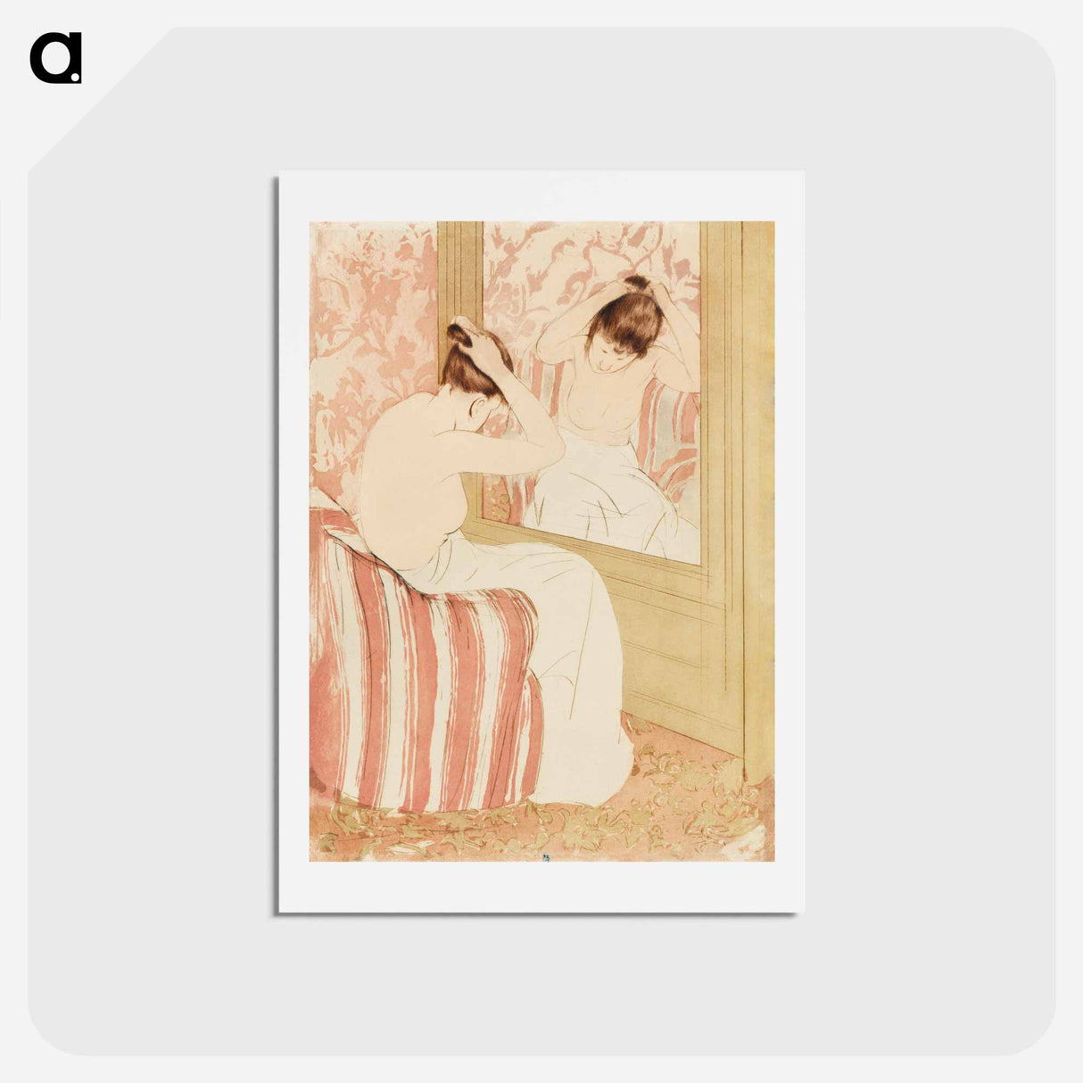 アートポストカード-The Coiffure - メアリー カサット Postcard.
