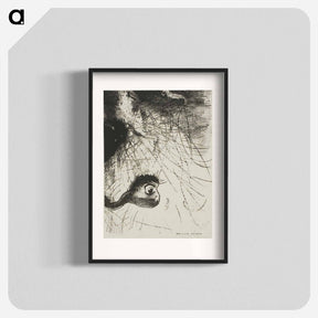 アートポスター-Saint Anthony: "Somewhere there must be primordial shapes whose bodies are only images, plate 4 of 6" - オディロン ルドン Poster.
