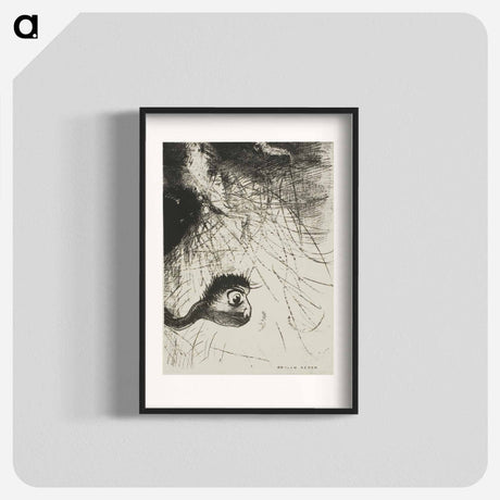 アートポスター-Saint Anthony: "Somewhere there must be primordial shapes whose bodies are only images, plate 4 of 6" - オディロン ルドン Poster.