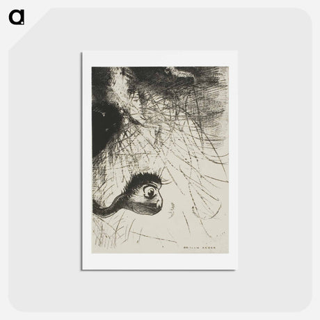 アートポストカード-Saint Anthony: "Somewhere there must be primordial shapes whose bodies are only images, plate 4 of 6" - オディロン ルドン Postcard.