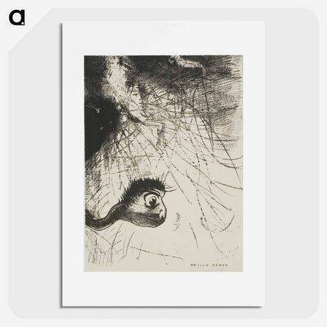 アートポスター-Saint Anthony: "Somewhere there must be primordial shapes whose bodies are only images, plate 4 of 6" - オディロン ルドン Poster.