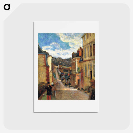 アートポストカード-Rue Jouvenet in Rouen - ポール ゴーギャン Postcard.