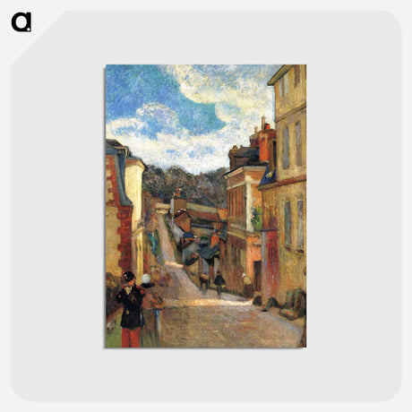 アートポストカード-Rue Jouvenet in Rouen - ポール ゴーギャン Postcard.