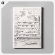 アートパネル-Design for Urne Buriall–Funeral Pyre - ポール ナッシュ Canvas.