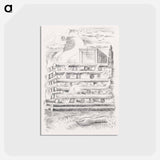 アートポストカード-Design for Urne Buriall–Funeral Pyre - ポール ナッシュ Postcard.
