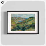 アートポスター-Hills around the Bay of Moulin Huet, Guernsey - ピエール オーギュスト ルノワール Poster.