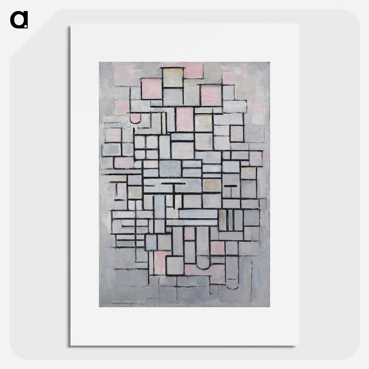 Composition No IV - Piet Mondrian Poster.