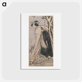 アートポストカード-Nakamura Noshio II as Konohana, Daughter of Ki no Tsurayuki - 東洲斎 写楽 Postcard.