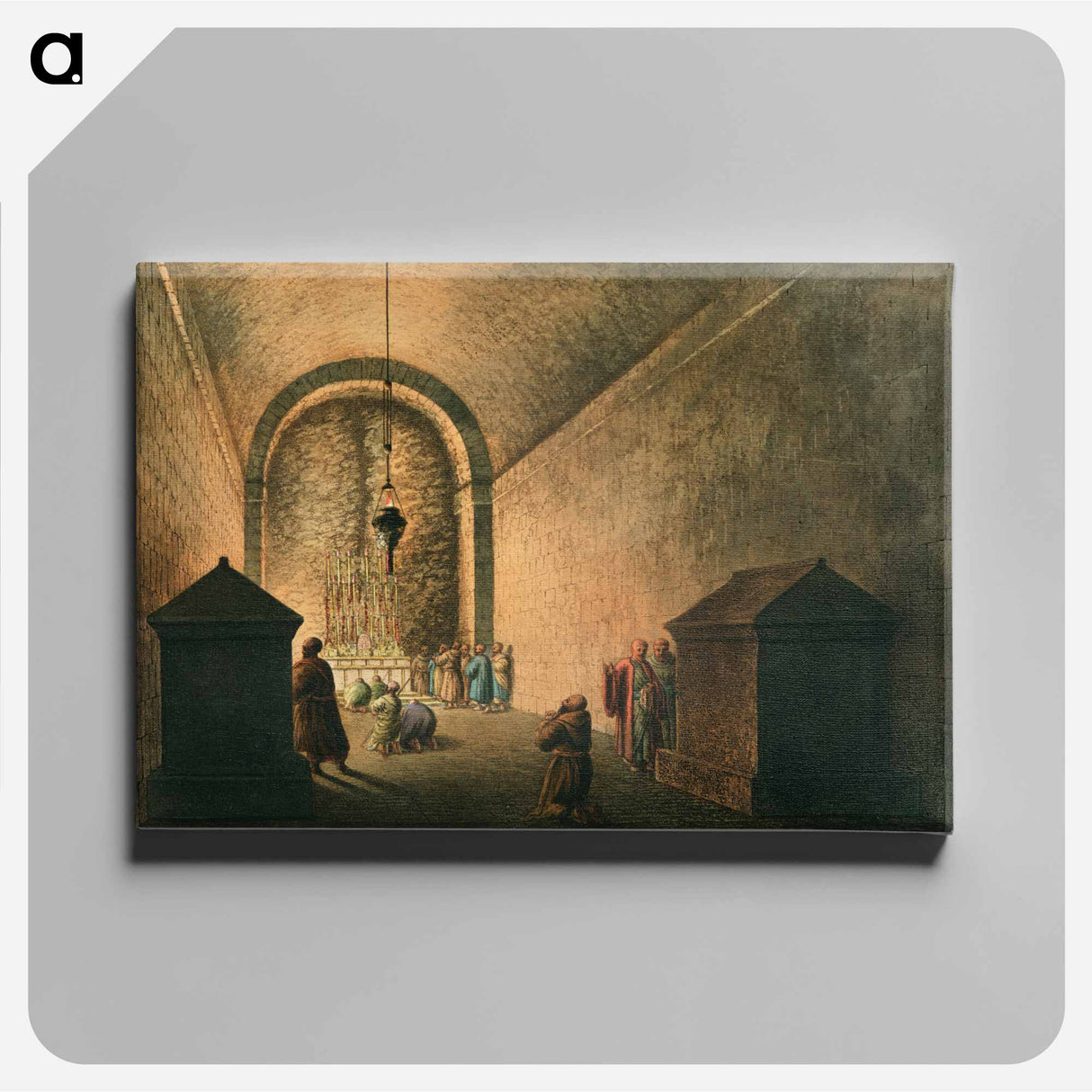 Chapel of Mount Calvary - View of Ottoman territory Canvas.