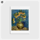 アートポストカード-Imperial Fritillaries in a Copper Vase - フィンセント ファン ゴッホ Postcard.
