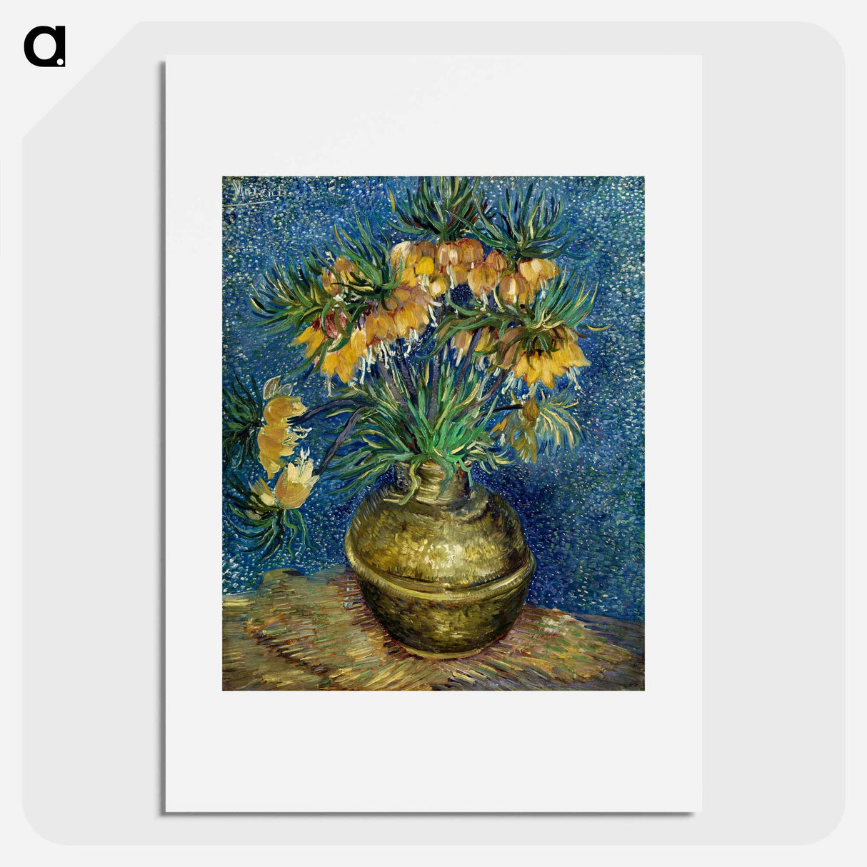 Imperial Fritillaries in a Copper Vase - フィンセント ファン ゴッホ Poster.