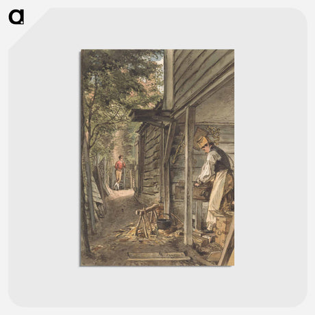 アートポストカード-Dr. Munro's Carpenter at Work - ウィリアム ヘンリー ハント Postcard.