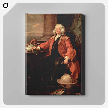 Portrait of Captain Coram - ウィリアム ホガース Canvas.