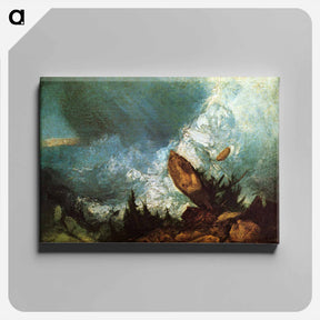 アートパネル-The Fall of an Avalanche in the Grisons - ウィリアム ターナー Canvas.