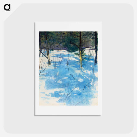 アートポストカード-Winter, Monadnock - アボット ハンダーソン セイヤー Postcard.