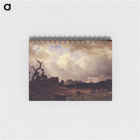 アートメモ帳-Thunderstorm in the Rocky Mountains - アルバート ビアスタット Memo.