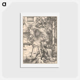 アートポストカード-Saint john at patmos - アルブレヒト デューラー Postcard.