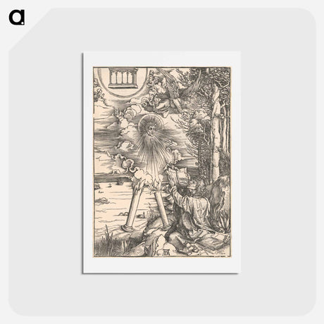 アートポストカード-Saint john at patmos - アルブレヒト デューラー Postcard.
