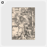 アートポストカード-Saint john at patmos - アルブレヒト デューラー Postcard.