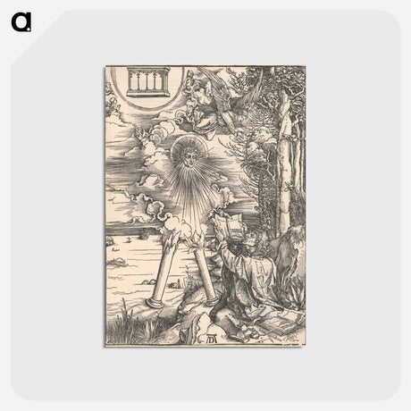 アートポストカード-Saint john at patmos - アルブレヒト デューラー Postcard.