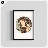 Stained glass window for the facade of the Fouquet boutique - アルフォンス ミュシャ Poster.