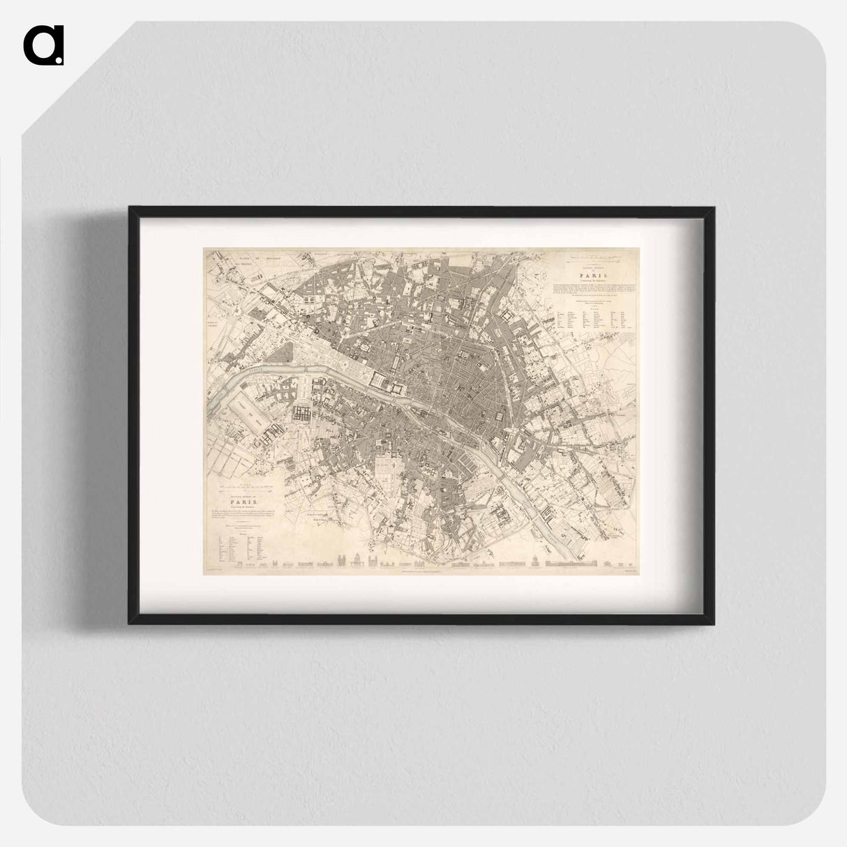 Eastern division of Paris: containing the Quartiers - アンティーク地図 Poster.