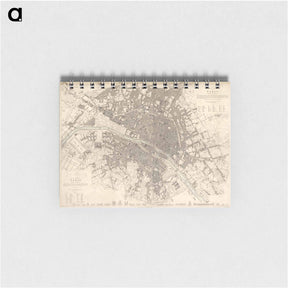 アートメモ帳-Eastern division of Paris: containing the Quartiers - アンティーク地図 Memo.