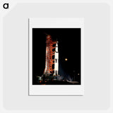 アートポストカード-APOLLO XII - countdown demonstration test - アポロ月面着陸 Postcard.