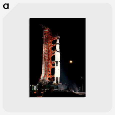 アートポストカード-APOLLO XII - countdown demonstration test - アポロ月面着陸 Postcard.