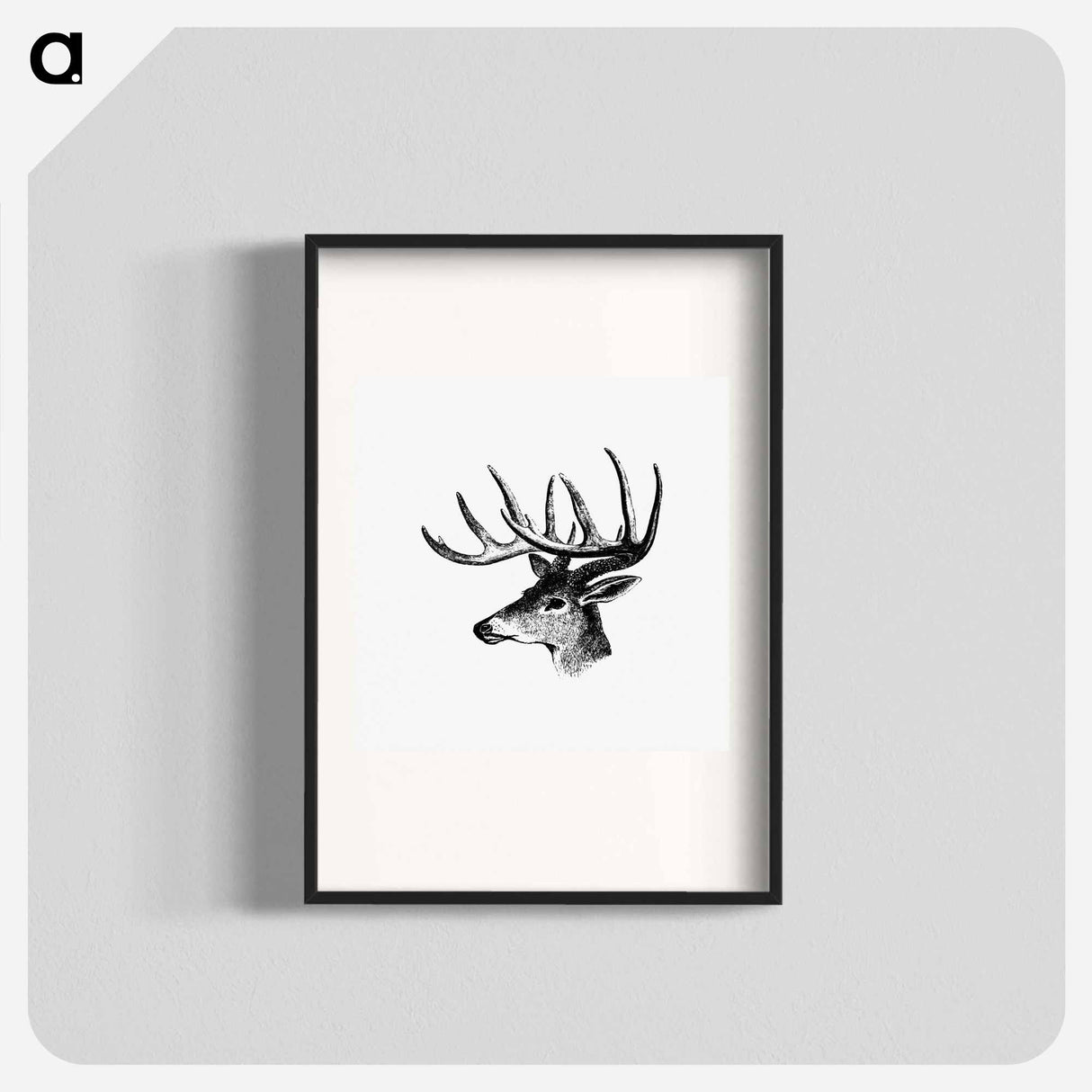 アートポスター-Victorian Deer Engraving
 - 大英図書館 Poster.
