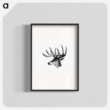 アートポスター-Victorian Deer Engraving
 - 大英図書館 Poster.