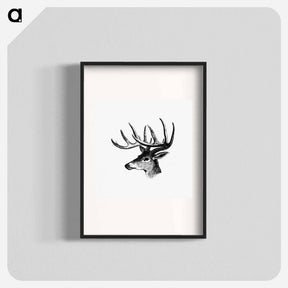 アートポスター-Victorian Deer Engraving
 - 大英図書館 Poster.
