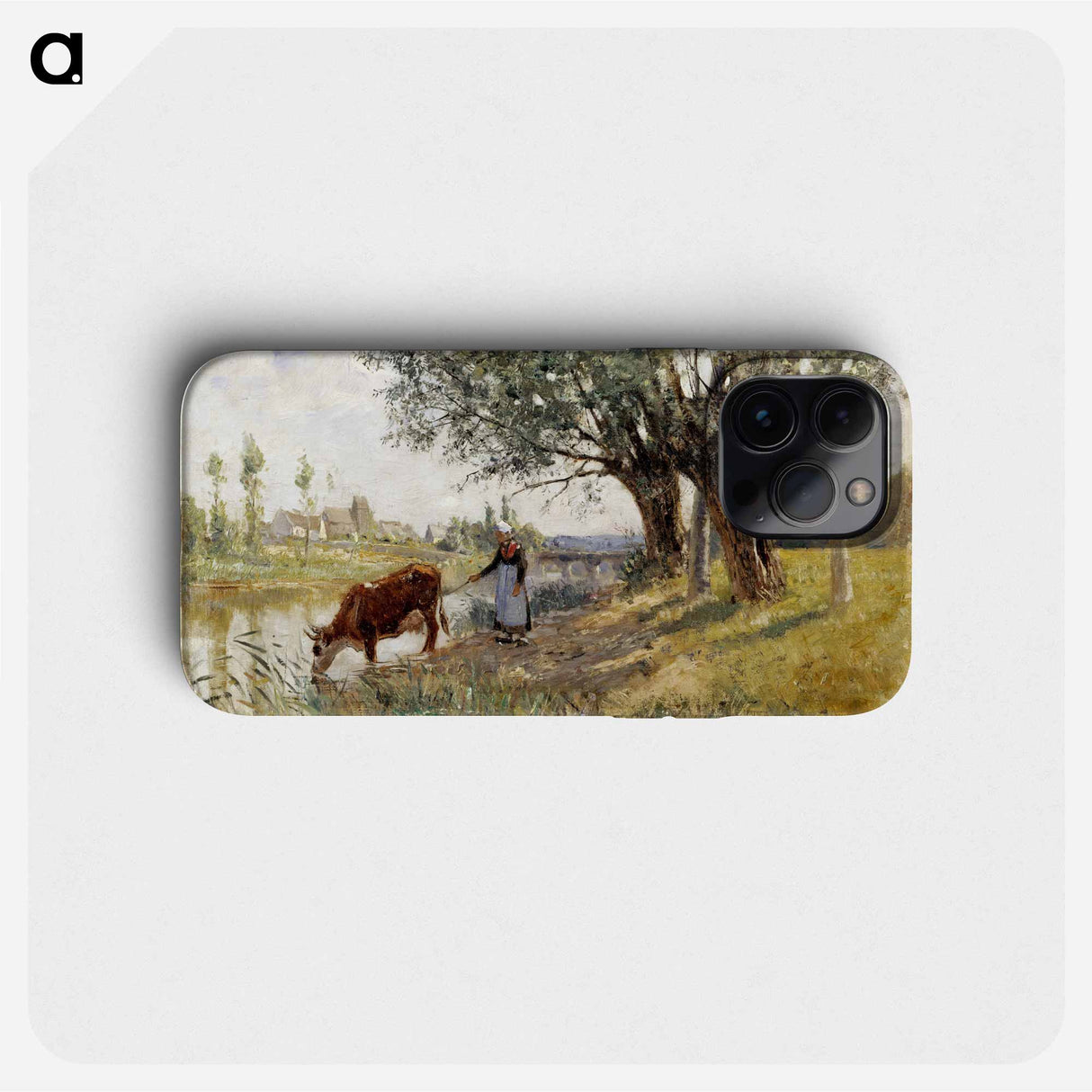 Countryside near Grez-sur-Loing - カミーユ ピサロ Phone Case.