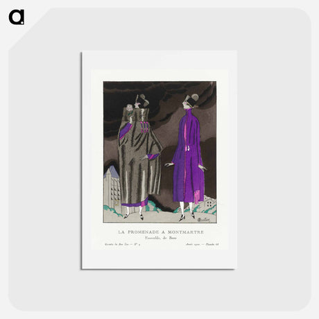 アートポストカード-La Promenade a Montmartre
 - シャルル マルタン Postcard.