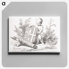 アートパネル-Putto with Witsen Shield
 - コルネリス プロース ファン アムステル Canvas.