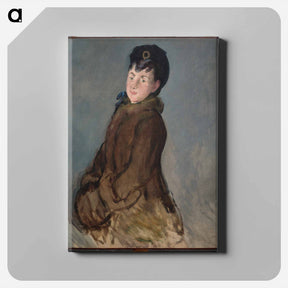 アートパネル-Portrait of Isabelle Lemonnier with a Muff
 - ダラス美術館 Canvas.