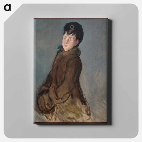 アートパネル-Portrait of Isabelle Lemonnier with a Muff
 - ダラス美術館 Canvas.