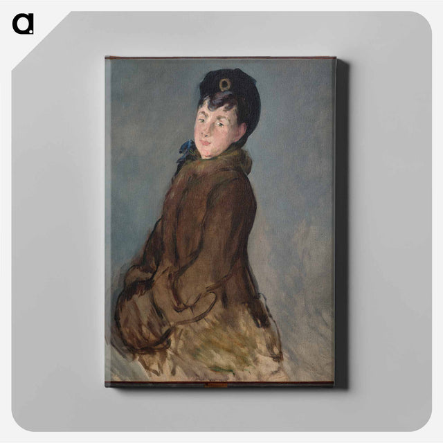アートパネル-Portrait of Isabelle Lemonnier with a Muff
 - ダラス美術館 Canvas.